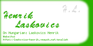 henrik laskovics business card